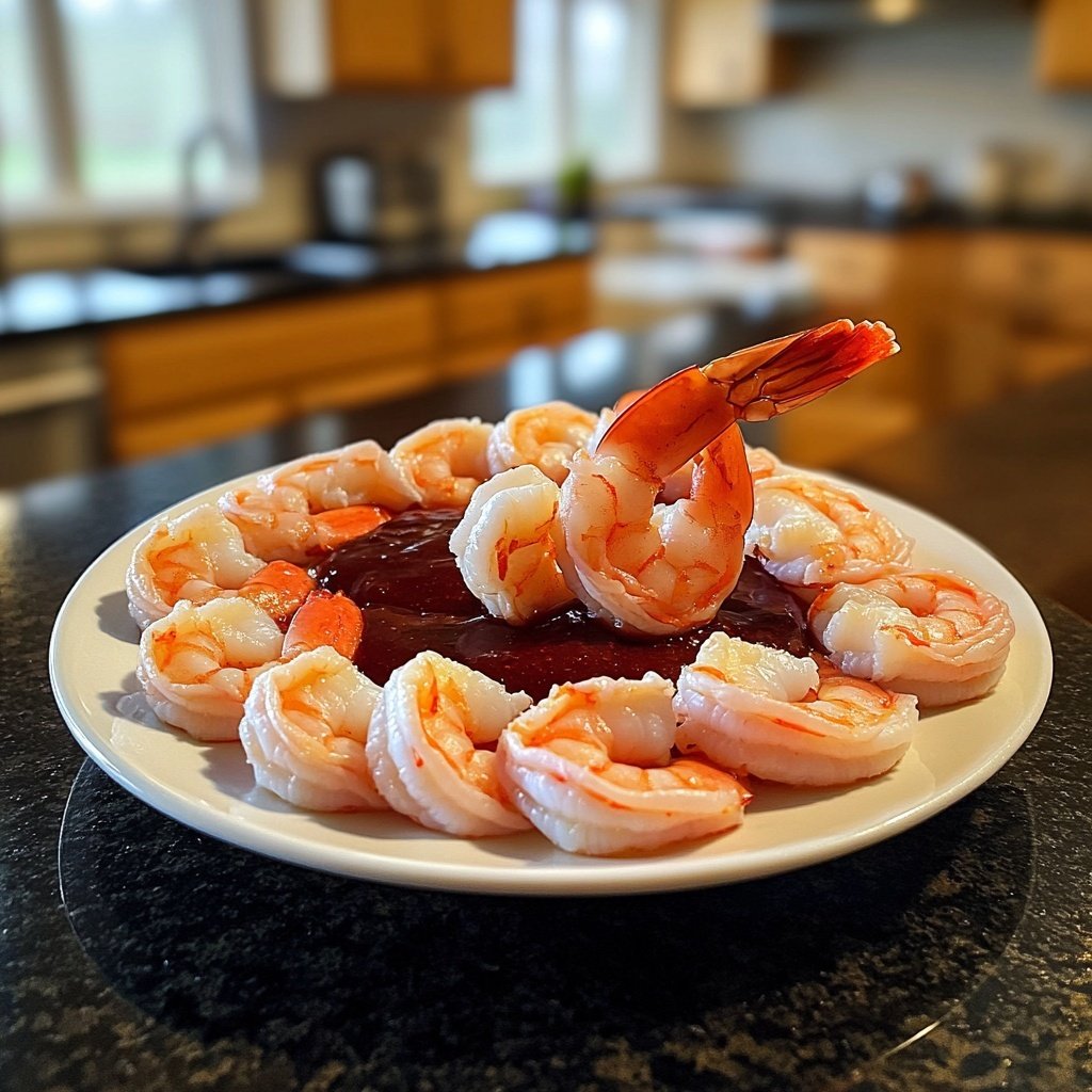 Geröstete Garnelen Preiselbeeren Cocktail Sauce