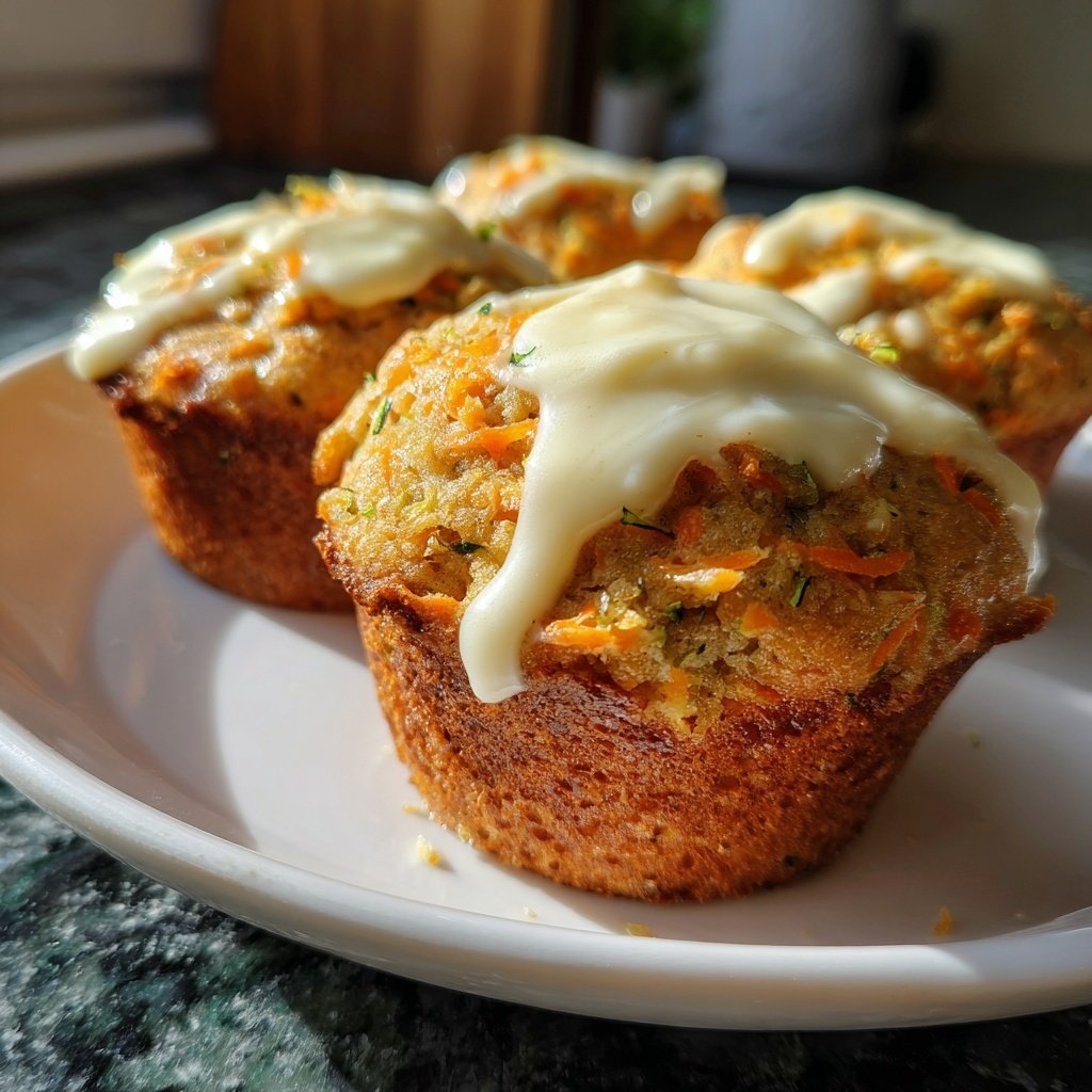 Zucchini Karotte Gewürz Cupcakes