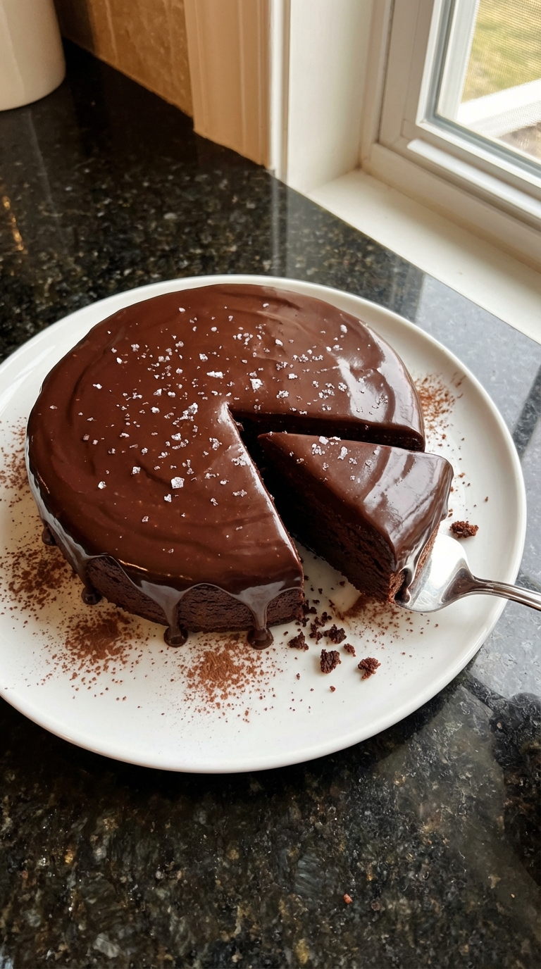 Dunkle Schoko Ganache Torte