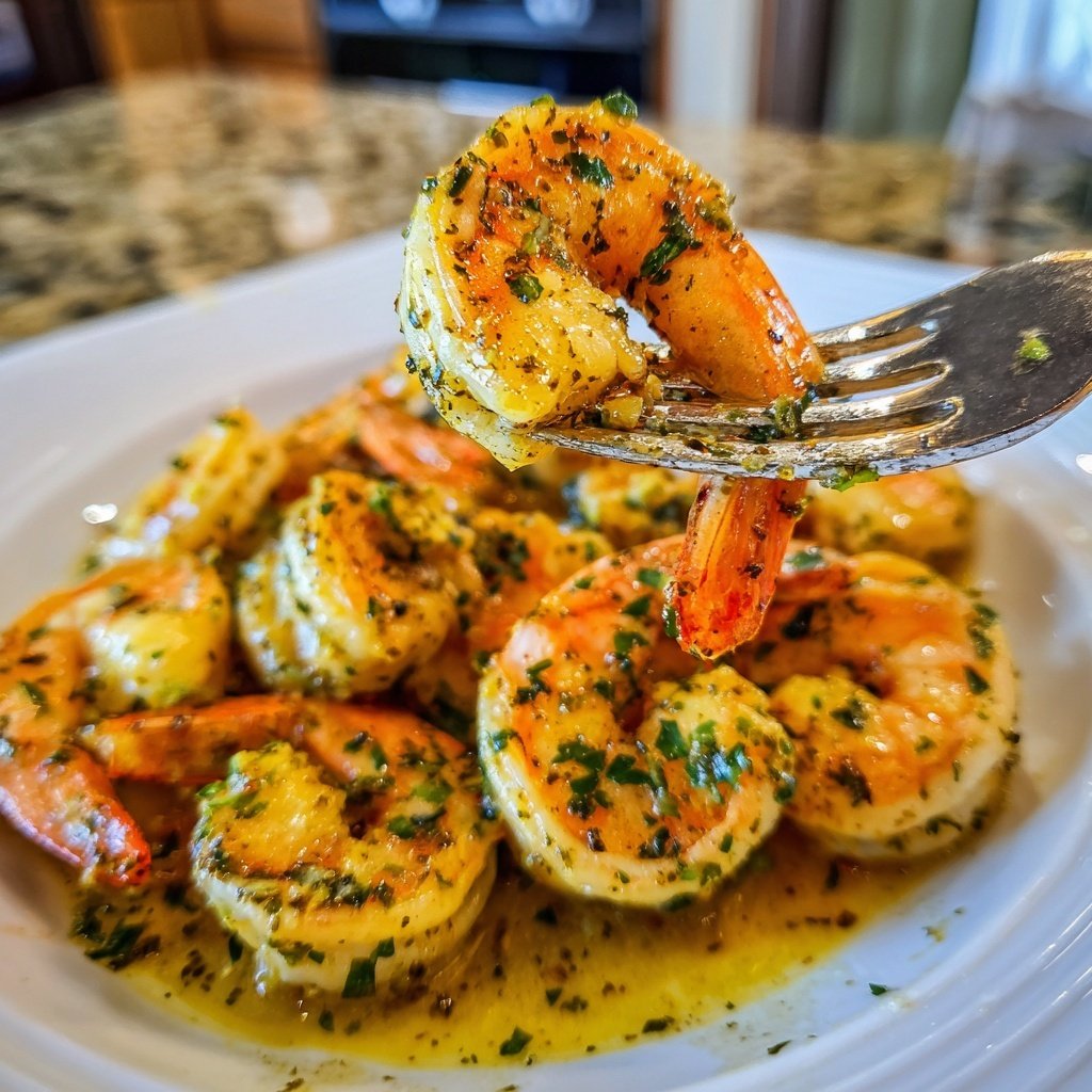 Garnelen Scampi Zitrone Knoblauch Sauce