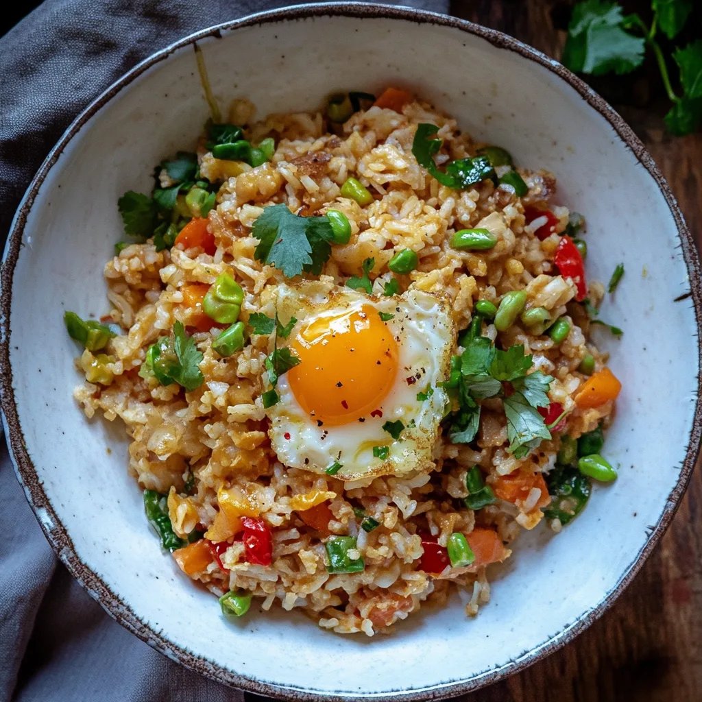 Gebratener Reis mit Ei und Gemüse - einfach & lecker!