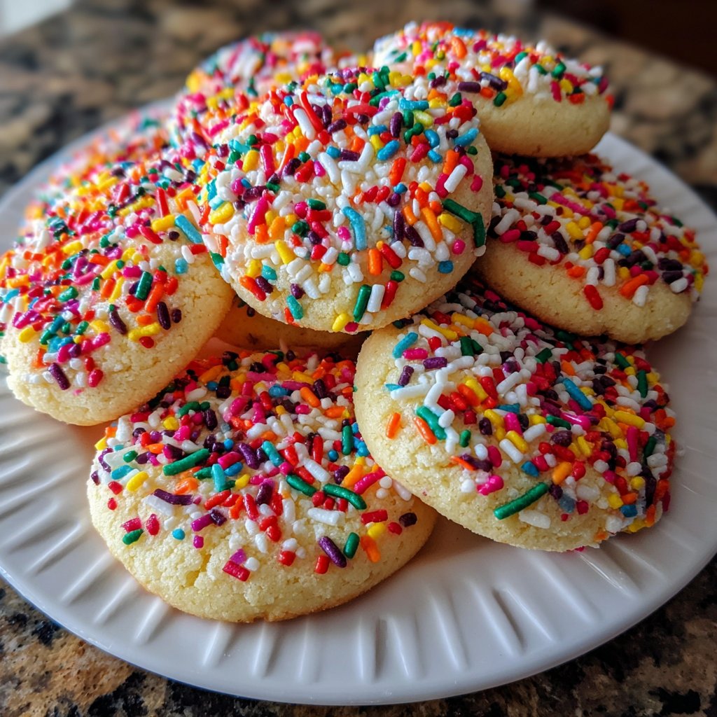 Regenbogenstreusel Zucker Kekse