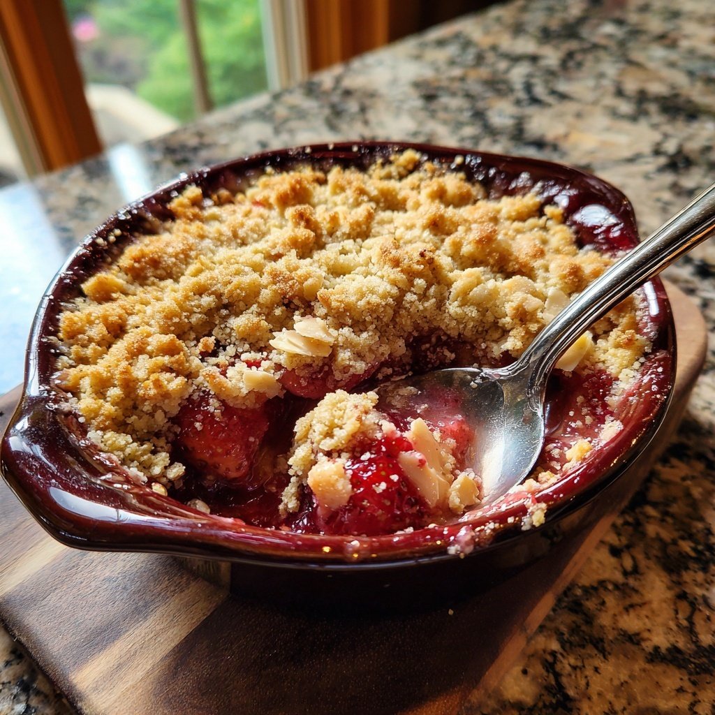 Erdbeer Mandel Kruste Backen