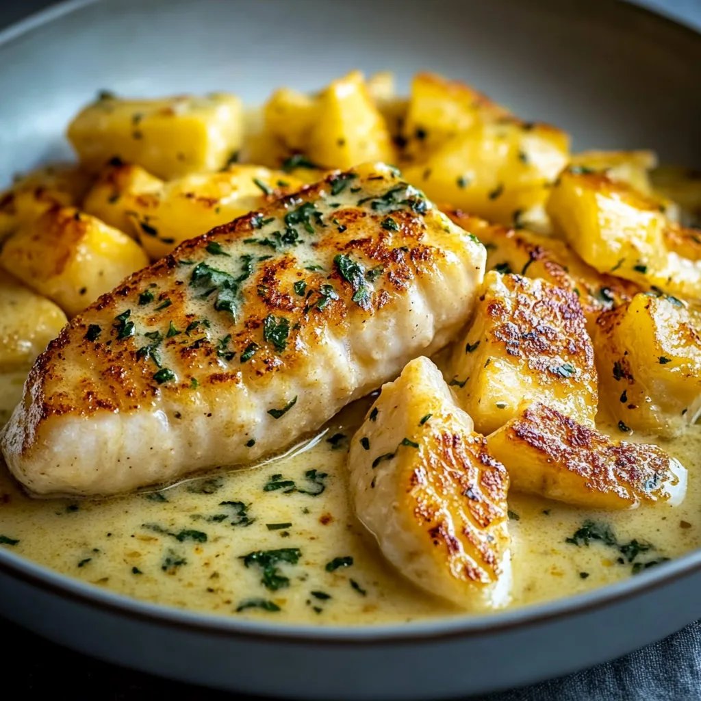 Hähnchenfilet in cremiger Knoblauchsauce