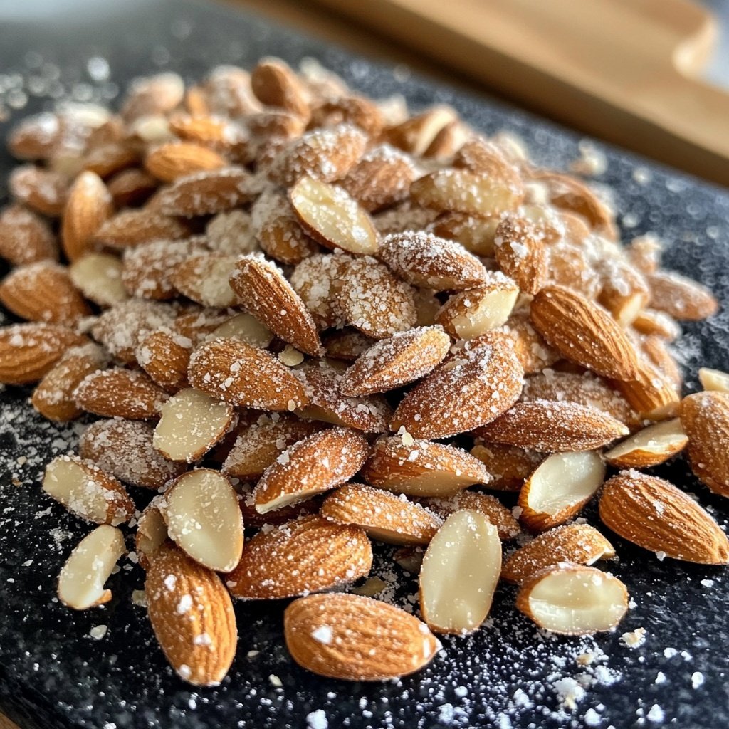 GEBRANNTE MANDELN MIT WENIG ZUCKER