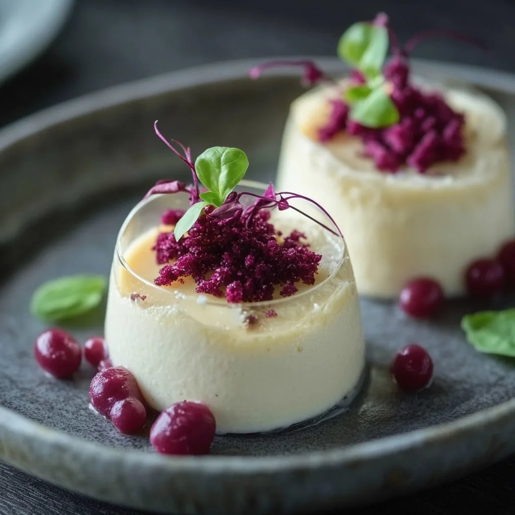 Parmesan Panna Cotta mit Rote Bete Pesto