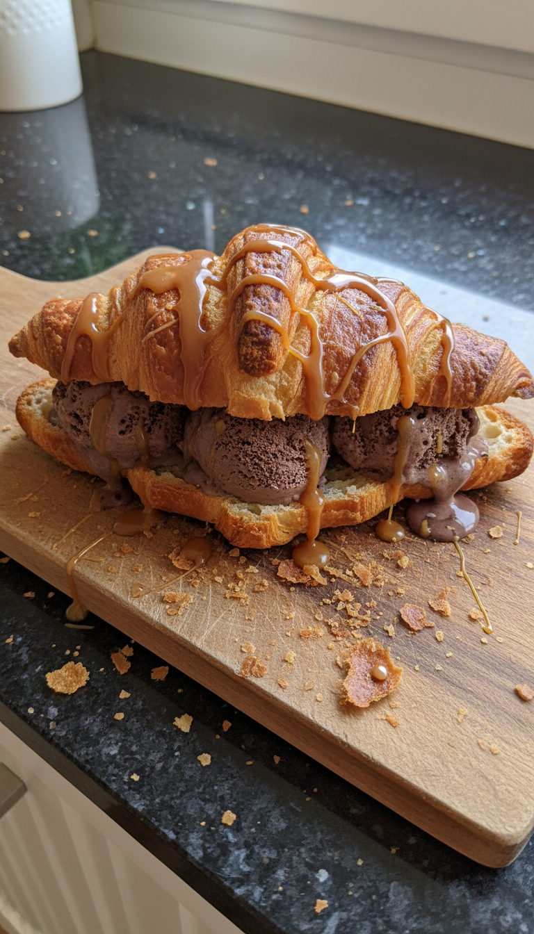 Sauerteig Croissant Eis Sandwich​