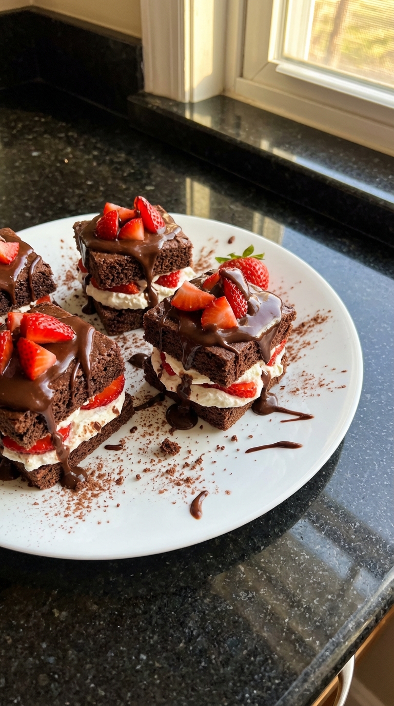 Schoko Erdbeer Shortcake Häppchen​