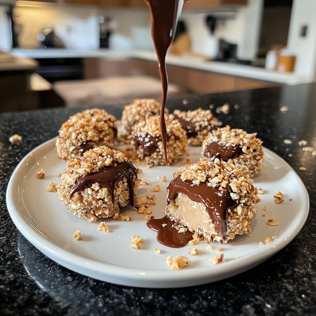 Gebrannte Mandel Pralinen mit Mandelmus