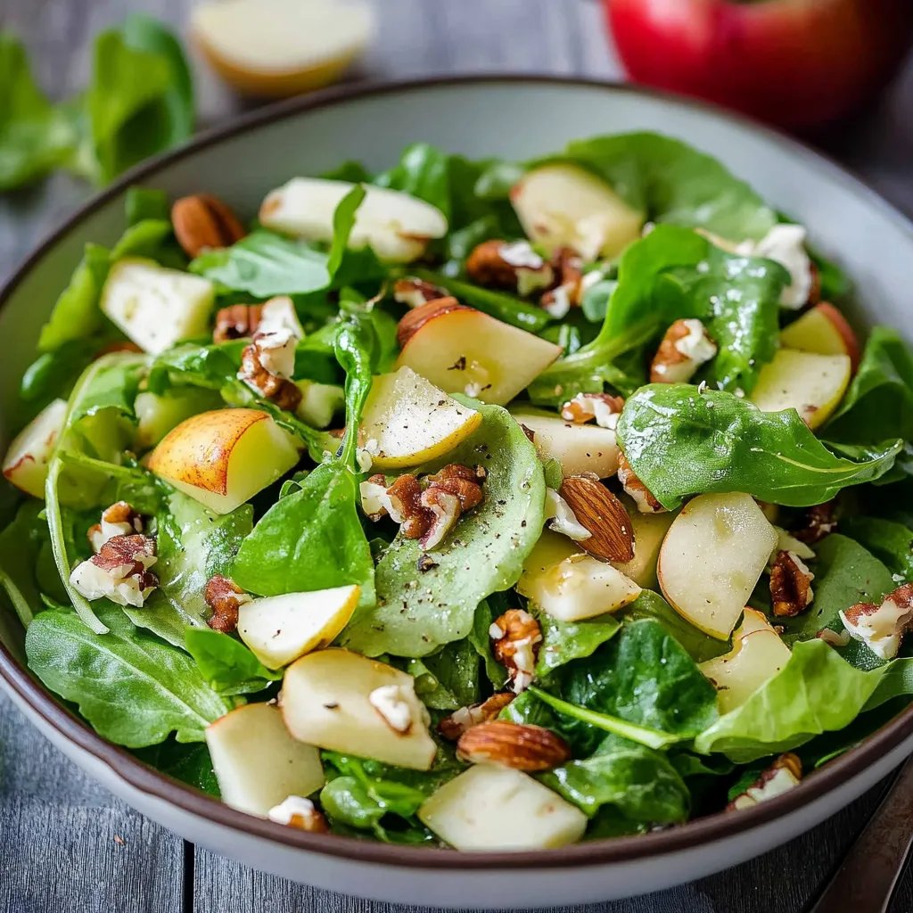 Feldsalat mit Walnüssen & Apfel