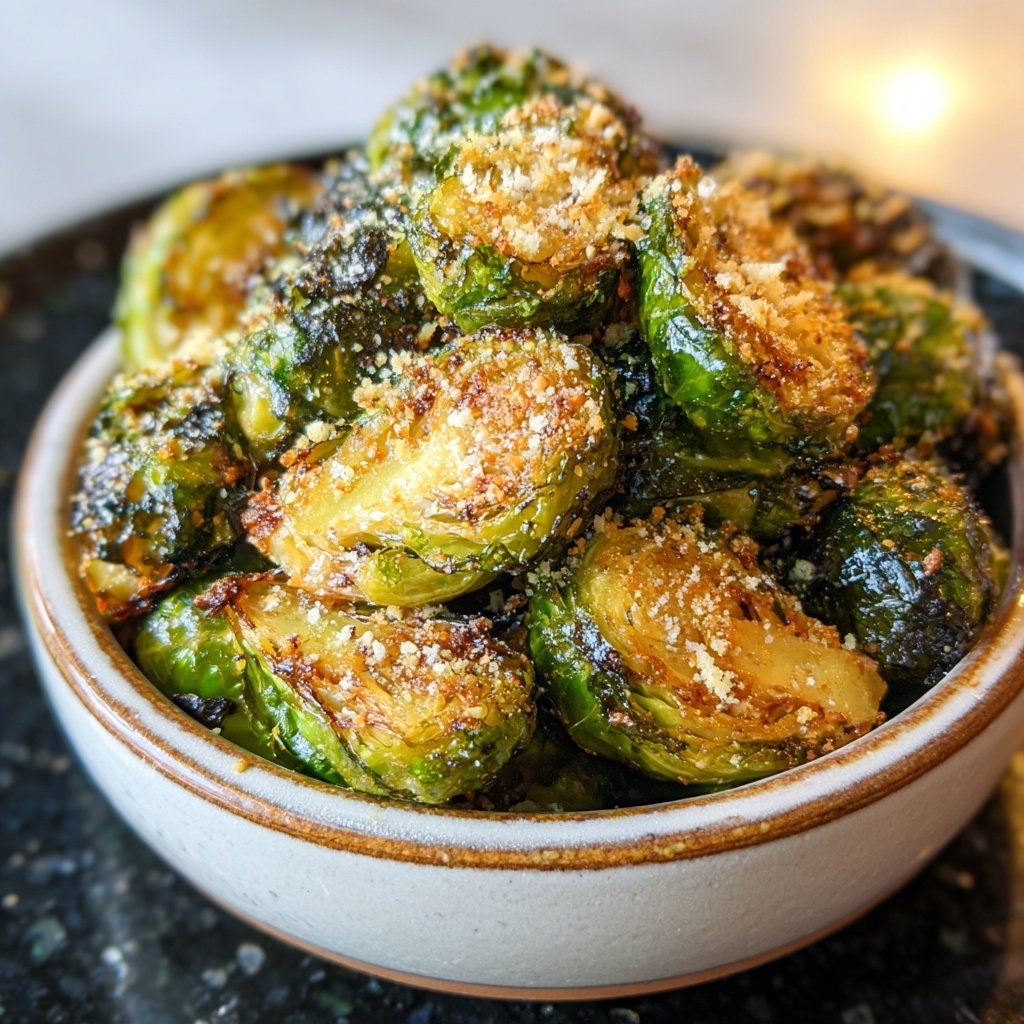 Knuspriger Rosenkohl aus dem Ofen mit Parmesan​