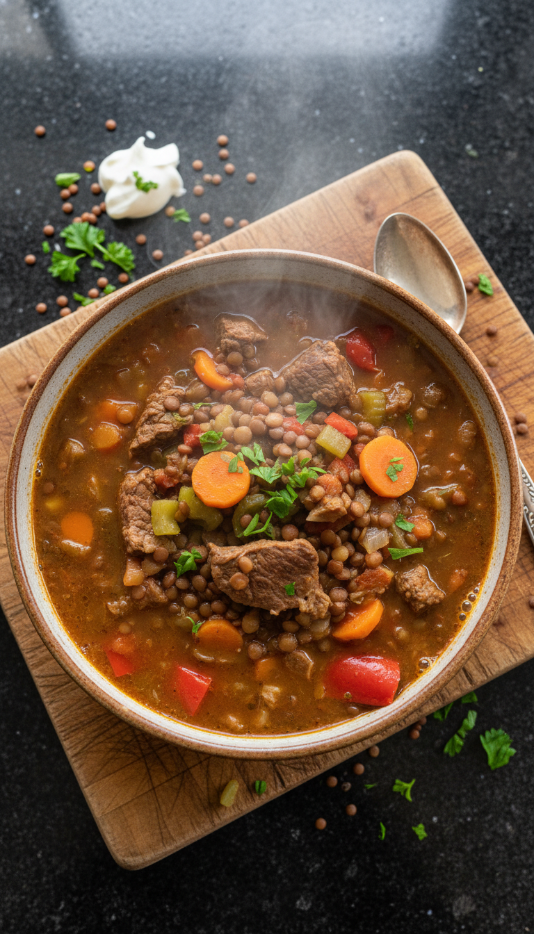 Rind Linsen Suppe Spezial