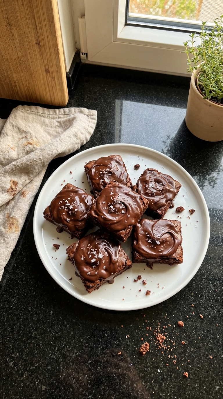 Schokoüberzogene Sauerteig Brownies​