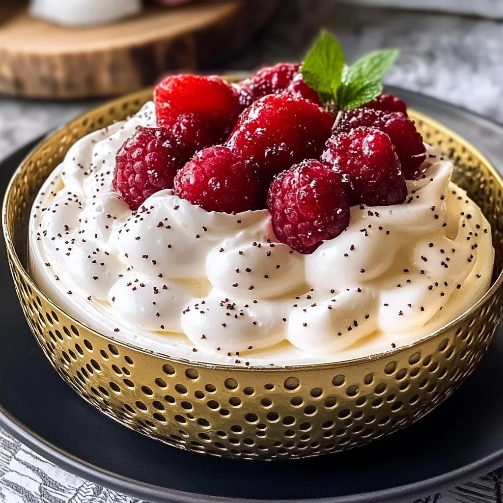 Karamellisierte Pflaumen mit Mohncreme