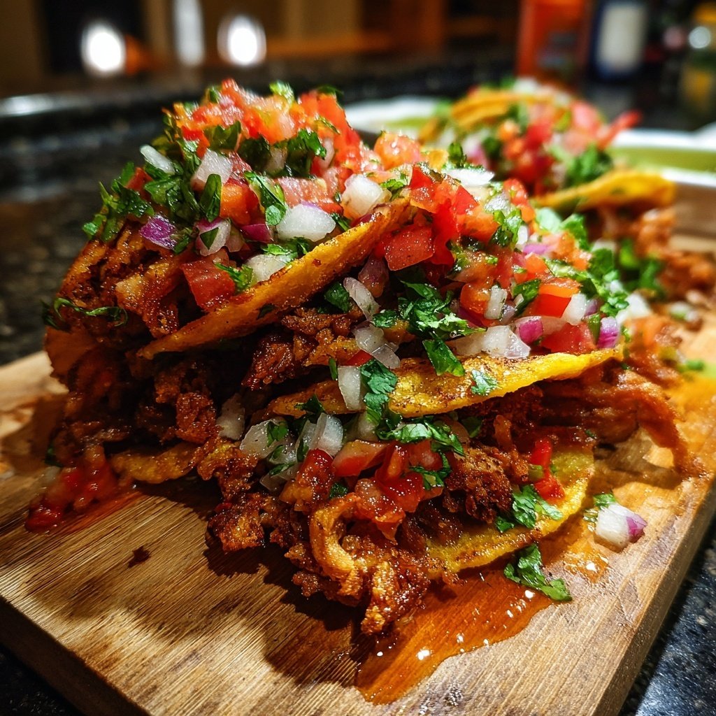 Knusprige Hühnhaut Tacos