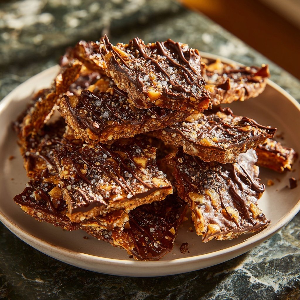 dunkle Schokoladen Pfefferminz Bark Brittle