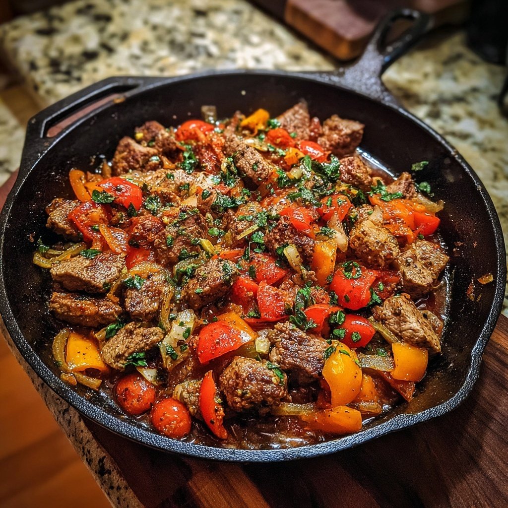 Mediterrane Hackfleisch Pfanne