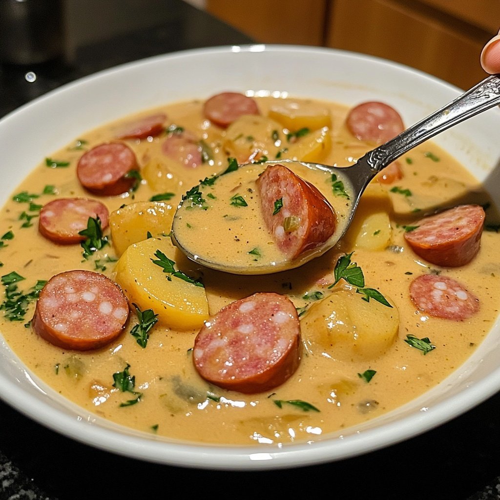 Kartoffelsuppe mit Wiener Würstchen