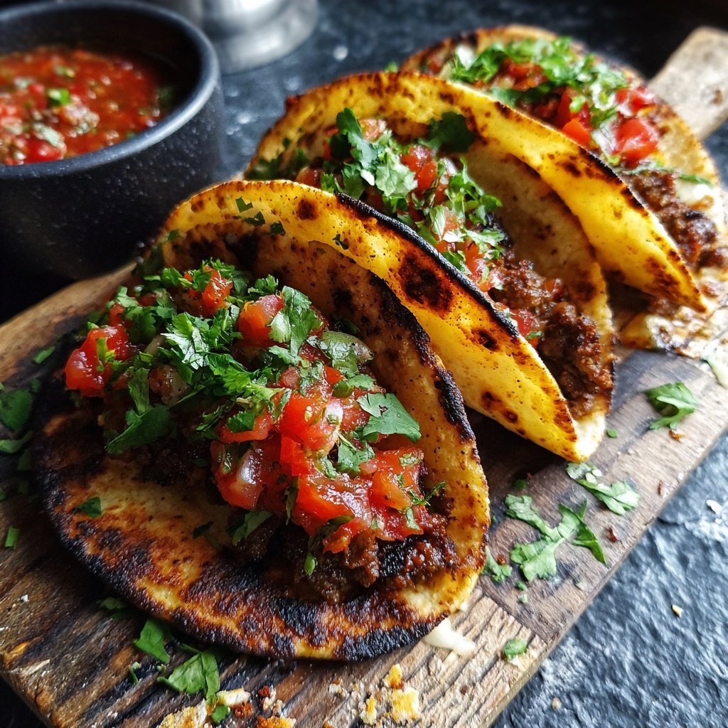 Scharfe Hackfleisch Tortillas