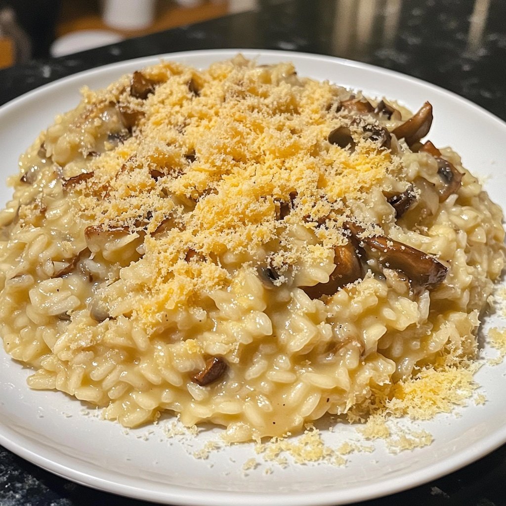 Ofenrisotto mit Pilzen und Parmesan