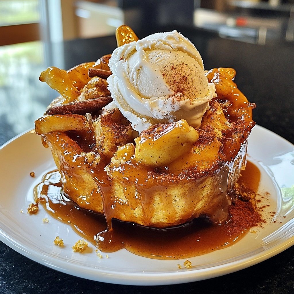 Bratäpfel mit Vanilleeis